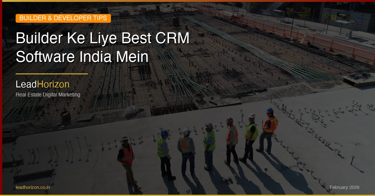 Builder Ke Liye Best CRM Software India Mein