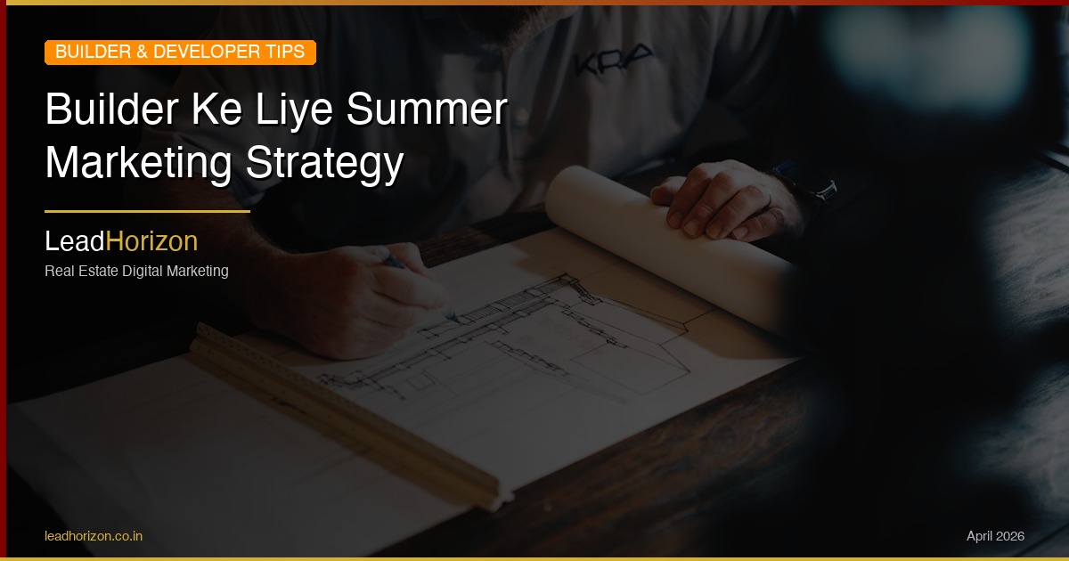 Builder Ke Liye Summer Marketing Strategy - summer marketing builders hindi Guide for Real Estate | LeadHorizon Delhi NCR