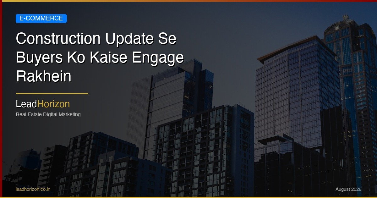 Construction Update Se Buyers Ko Kaise Engage Rakhein | LeadHorizon - construction update buyers hindi Guide for Real Estate | LeadHorizon Delhi NCR