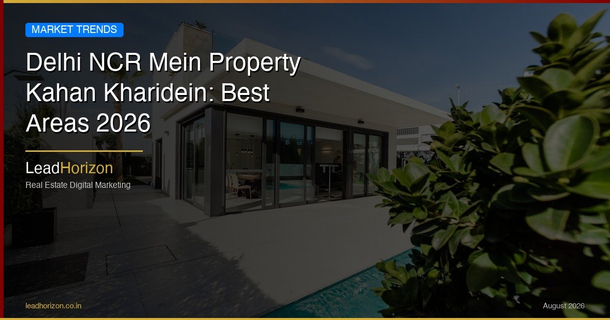 Delhi NCR Mein Property Kahan Kharidein: Best Areas 2026 | LeadHorizon - delhi ncr property buying guide hindi Guide for Real Estate | LeadHorizon Delhi NCR