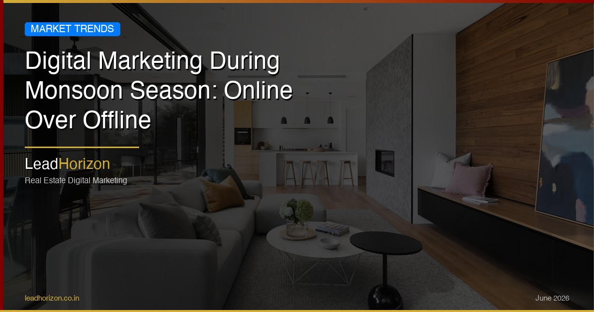 Digital Marketing During Monsoon Season: Online Over Offline | LeadHorizon - monsoon digital marketing real estate Guide for Real Estate | LeadHorizon Delhi NCR