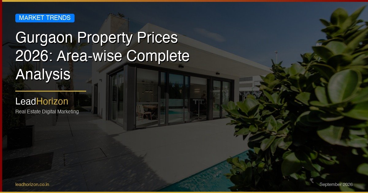 Gurgaon Property Prices 2026: Area-wise Complete Analysis | LeadHorizon - gurgaon property prices 2026 Guide for Real Estate | LeadHorizon Delhi NCR
