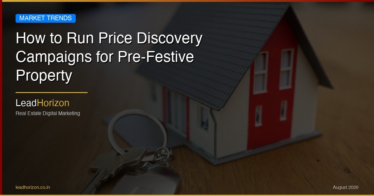 How to Run Price Discovery Campaigns for Pre-Festive Property | LeadHorizon - pre festive price discovery Guide for Real Estate | LeadHorizon Delhi NCR