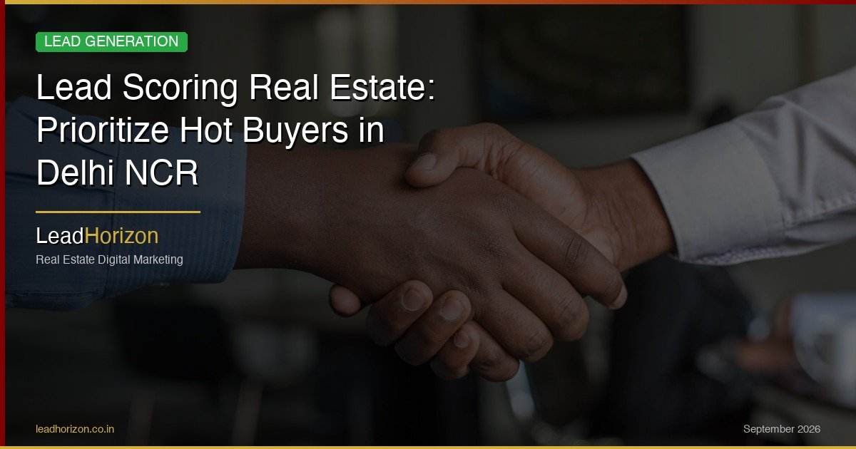 Lead Scoring Real Estate: Prioritize Hot Buyers in Delhi NCR - Real Estate Digital Marketing Guide | LeadHorizon