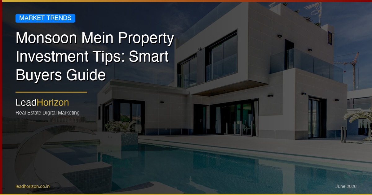 Monsoon Mein Property Investment Tips: Smart Buyers Guide | LeadHorizon - monsoon property investment tips hindi Guide for Real Estate | LeadHorizon Delhi NCR