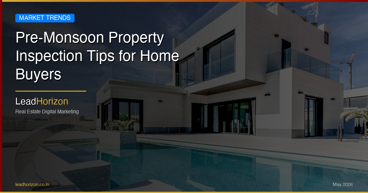 Pre-Monsoon Property Inspection Tips for Home Buyers | LeadHorizon - property inspection tips monsoon Guide for Real Estate | LeadHorizon Delhi NCR