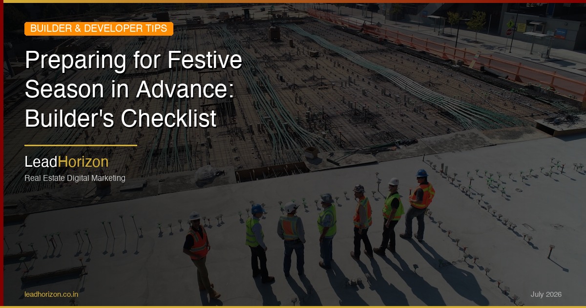 Preparing for Festive Season in Advance: Builder's Checklist | LeadHorizon - festive season preparation builders Guide for Real Estate | LeadHorizon Delhi NCR