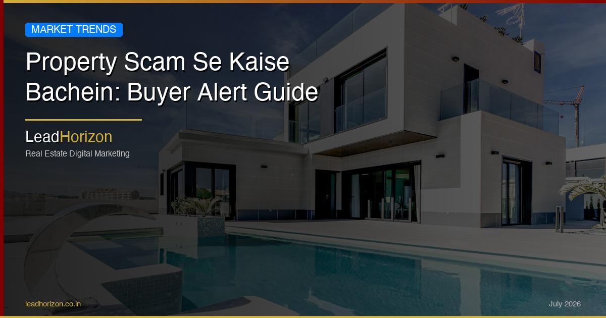 Property Scam Se Kaise Bachein: Buyer Alert Guide | LeadHorizon - property scam awareness hindi Guide for Real Estate | LeadHorizon Delhi NCR