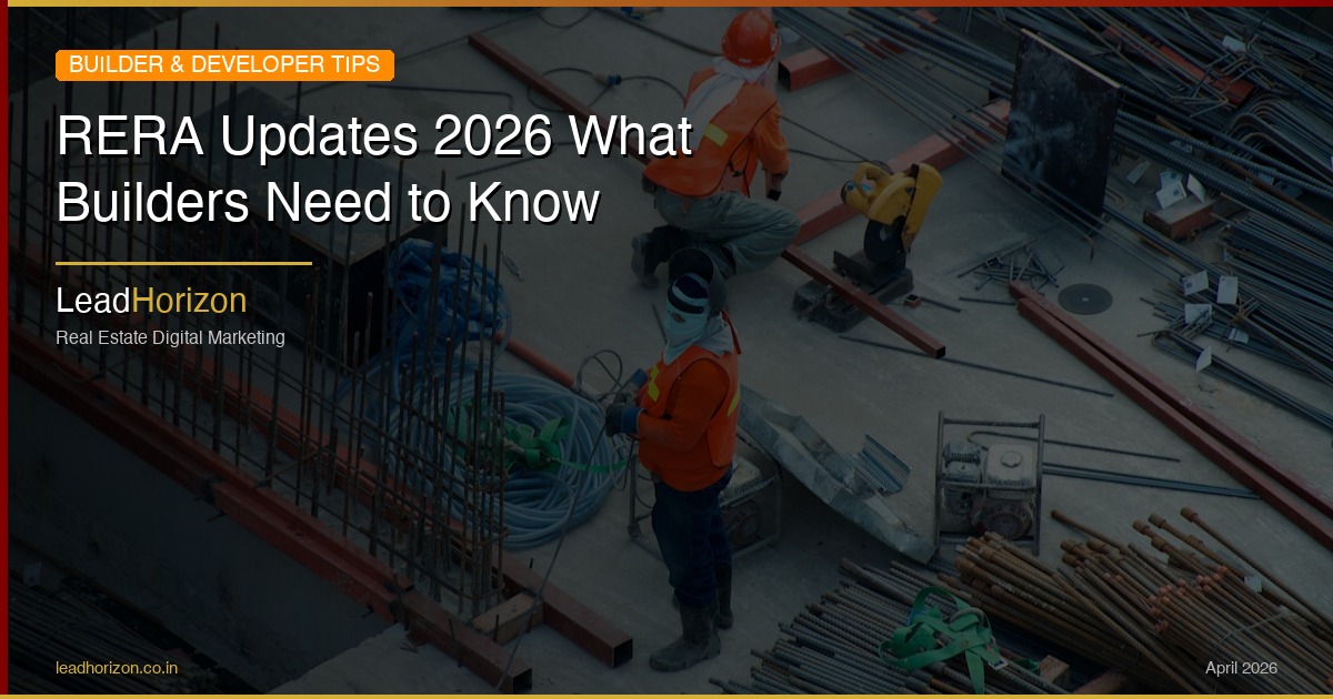RERA Updates 2026 What Builders Need to Know | LeadHorizon - rera updates 2026 Guide for Real Estate | LeadHorizon Delhi NCR