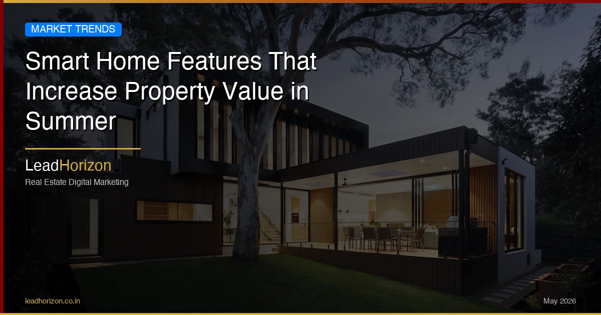 Smart Home Features That Increase Property Value in Summer - smart home property value Guide for Real Estate | LeadHorizon Delhi NCR