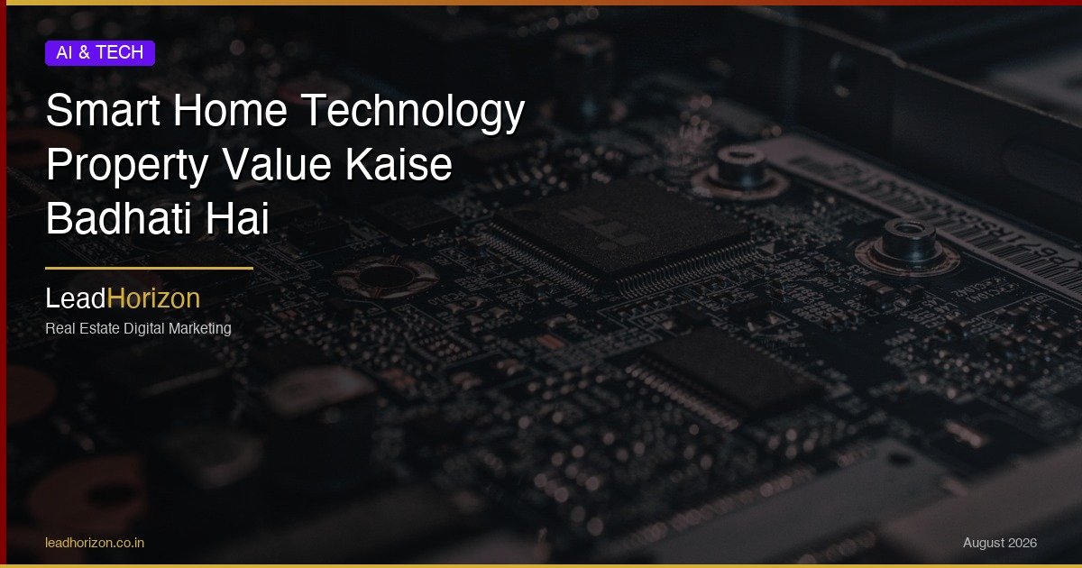 Smart Home Technology Property Value Kaise Badhati Hai | LeadHorizon - smart home property value hindi Guide for Real Estate | LeadHorizon Delhi NCR